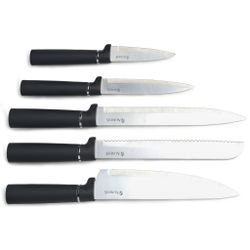 НАБОР AGNESS ИЗ 11ПР:5 НОЖЕЙ,ПОЛОВНИК,ЛОПАТКА,ШУМОВКА,ПОДСТАВКА,НОЖЕТОЧКА,НОЖНИЦЫ,ЧЕРНЫЙ МРАМОР/СЕРЫ