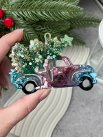 Новогодняя игрушка Машинка с Елкой