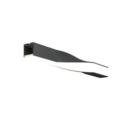 Радиусный профиль 35x35 Скрученный левый черный Led Strip alm-3535r-b-tl-90°-0.4m