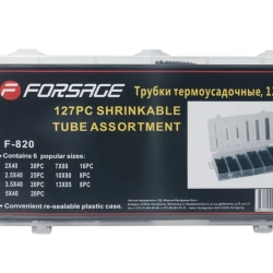 Трубки термоусадочные (2.0x40mm, 2,5x40mm,3,5x40mm,5x40mm,7x80mm,10x80mm,13x85mm ) 127пр. Forsage F-820