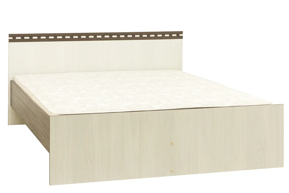 Кровать Ольга-13 ЛДСП реечное ладе яс.анкор темн/яс.анкор св 1600