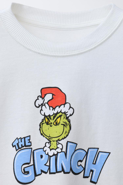 ZARA ФУТБОЛКА С ПРИНТОМ THE GRINCH ™ DR. SEUSS ENTERPRISES ©, БЕЛЫЙ
