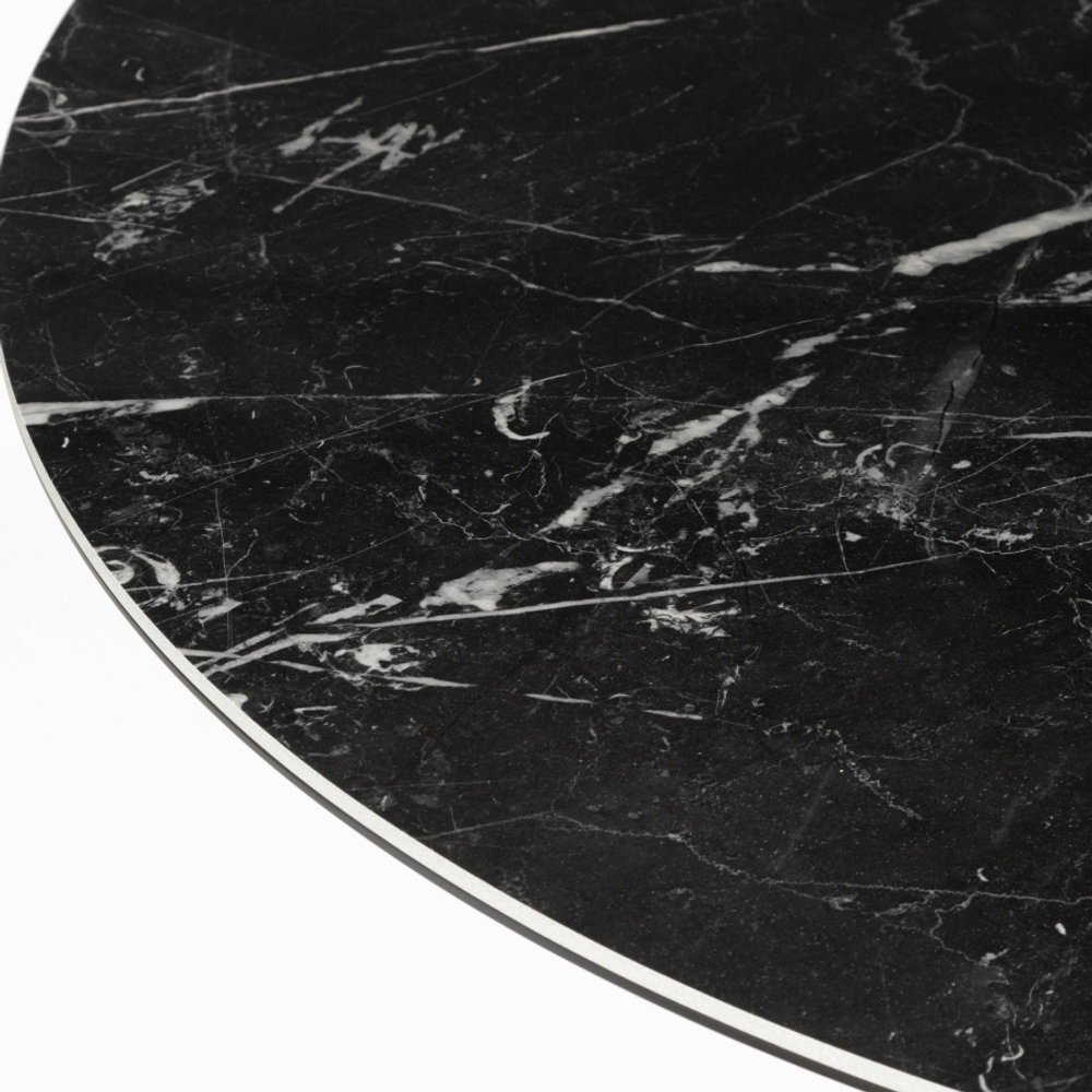 Обеденный стол Elan диаметр 120 черный глянец