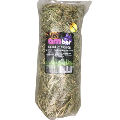 Сено "Ambar" PREMIUM с корнем одуванчика и люцерной 400гр