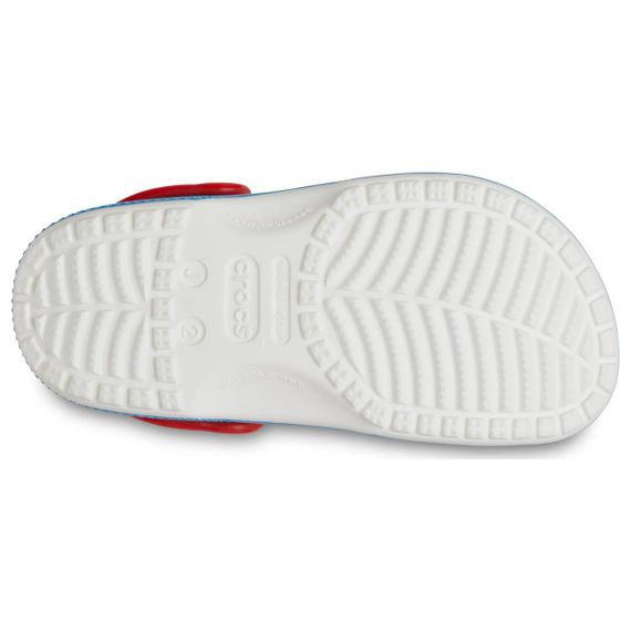 Crocs Classic Clog 'White Red Blue'