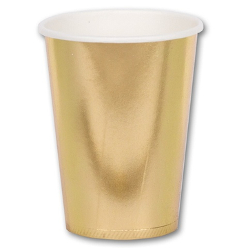 Стаканы фольгированные в золотом цвете, 250 мл, 6 шт