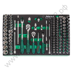 Набор трещоток, бит, торцевых головок и аксессуаров Hans на 1/4", 3/8", TTF-108