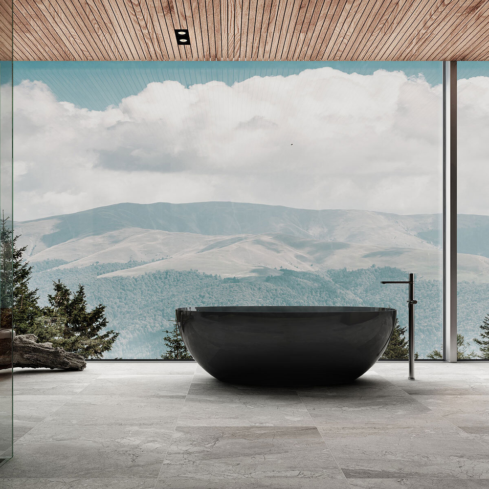 Ванна прозрачна Vincea VBT-6T01B, 1700*750*550, цвет черный