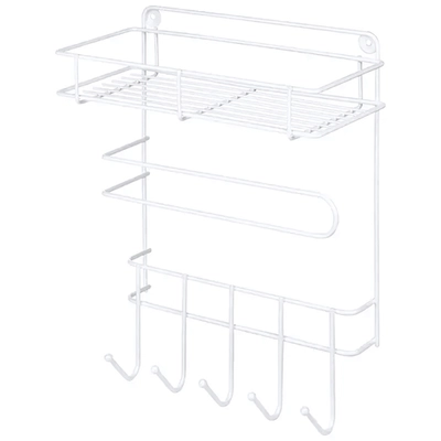 Полка с крючками и держателем для бумажных полотенец Ripiani 25*11,5*35 см (полимерное п