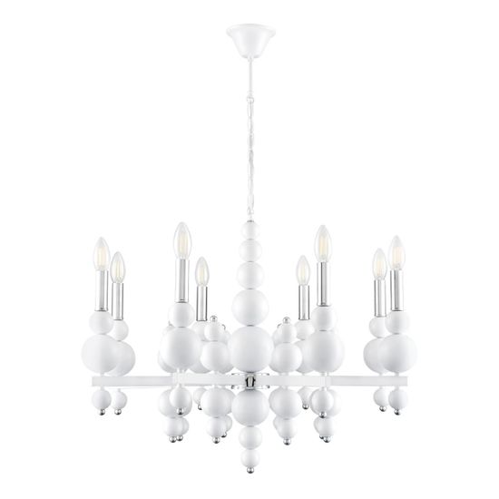 8260/8 MODERNI LN26 126 белый/хром, металл Люстра E14 8*40W 220V NANA