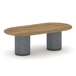 Felto Стол переговорный овальный PR.C.SPRG-007.D Сандал Янтарный/Металл Антрацит/Морская Галька 2400