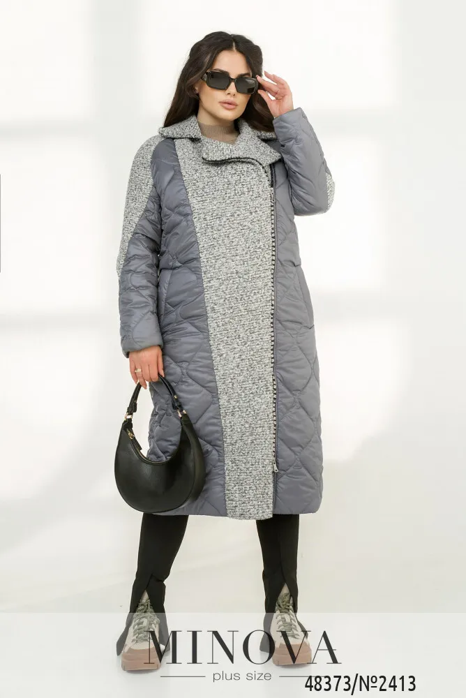 Куртка 2413-серый-серый Minova