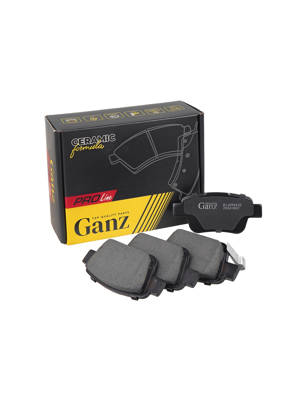 Колодки задние PRO-Line Ceramic TOYOTA Avensis II/Corolla Verso 04-> GANZ GIJ09443C