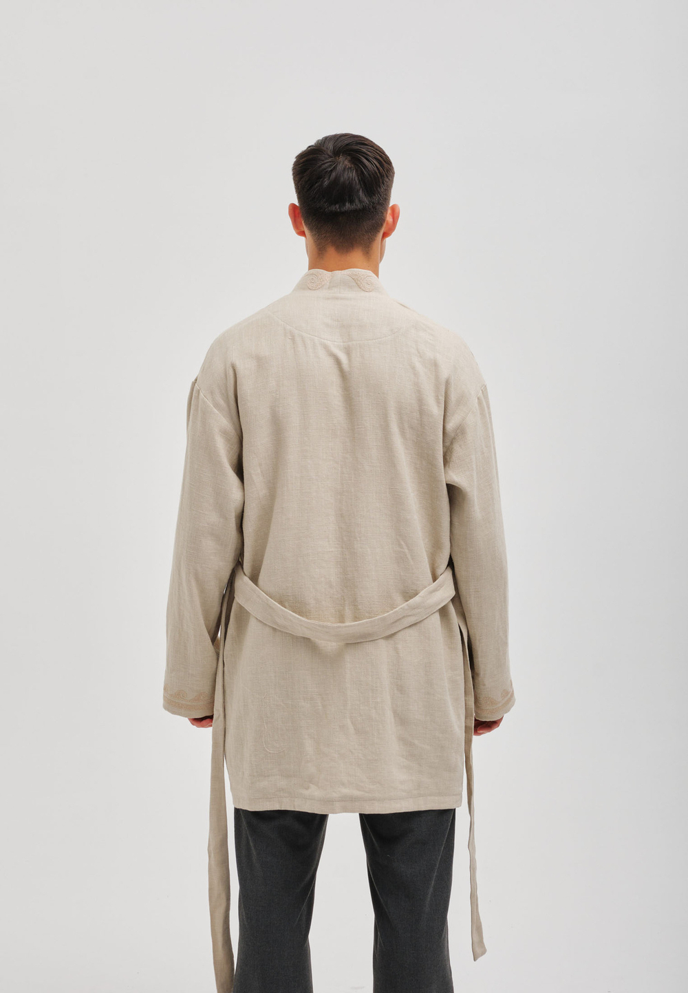 Шапан льняной короткий OYU TOLQYN BEIGE