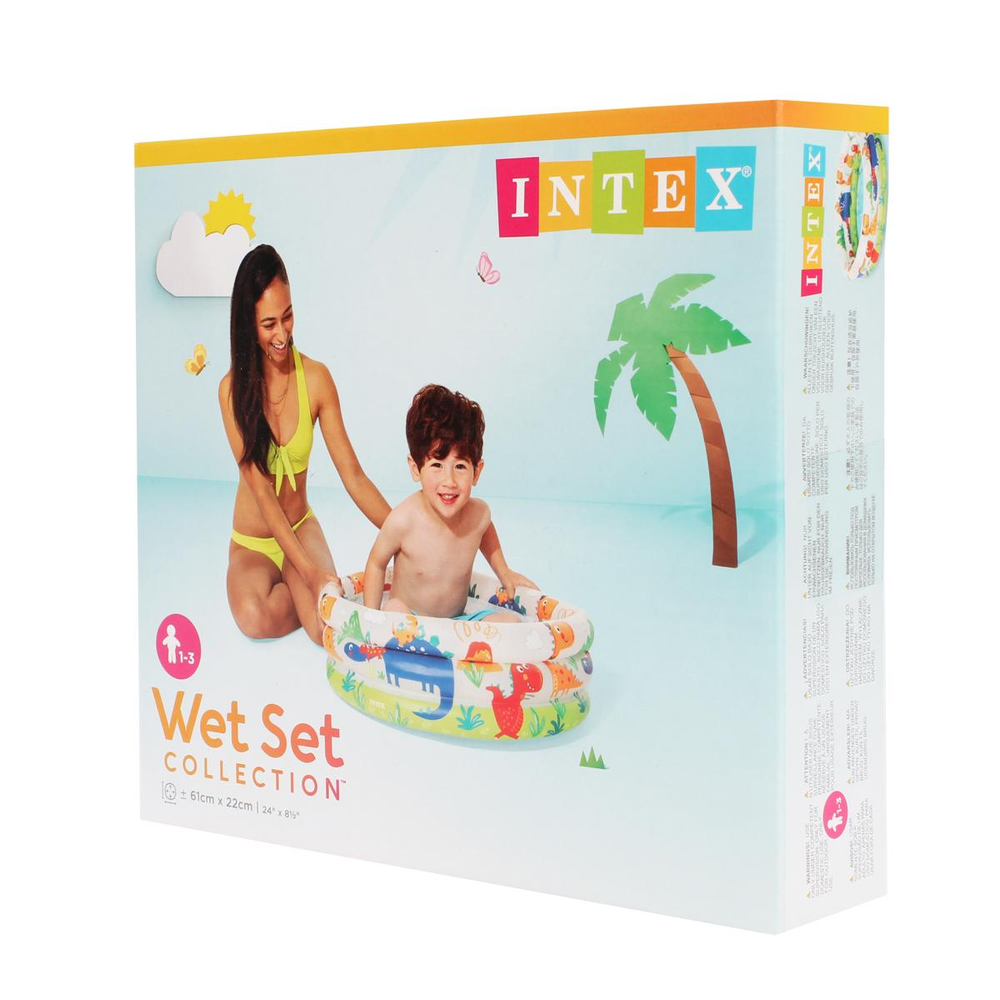 Бассейн надувной круглый 61*22 см Животные 3-Ring 1692820 (Intex )