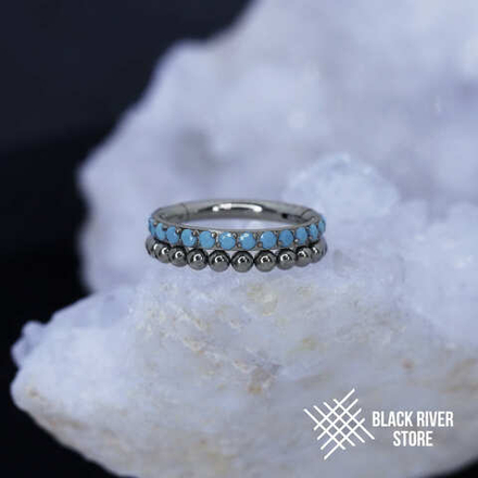 Кликер Delia Turquoise CZ 1.2мм