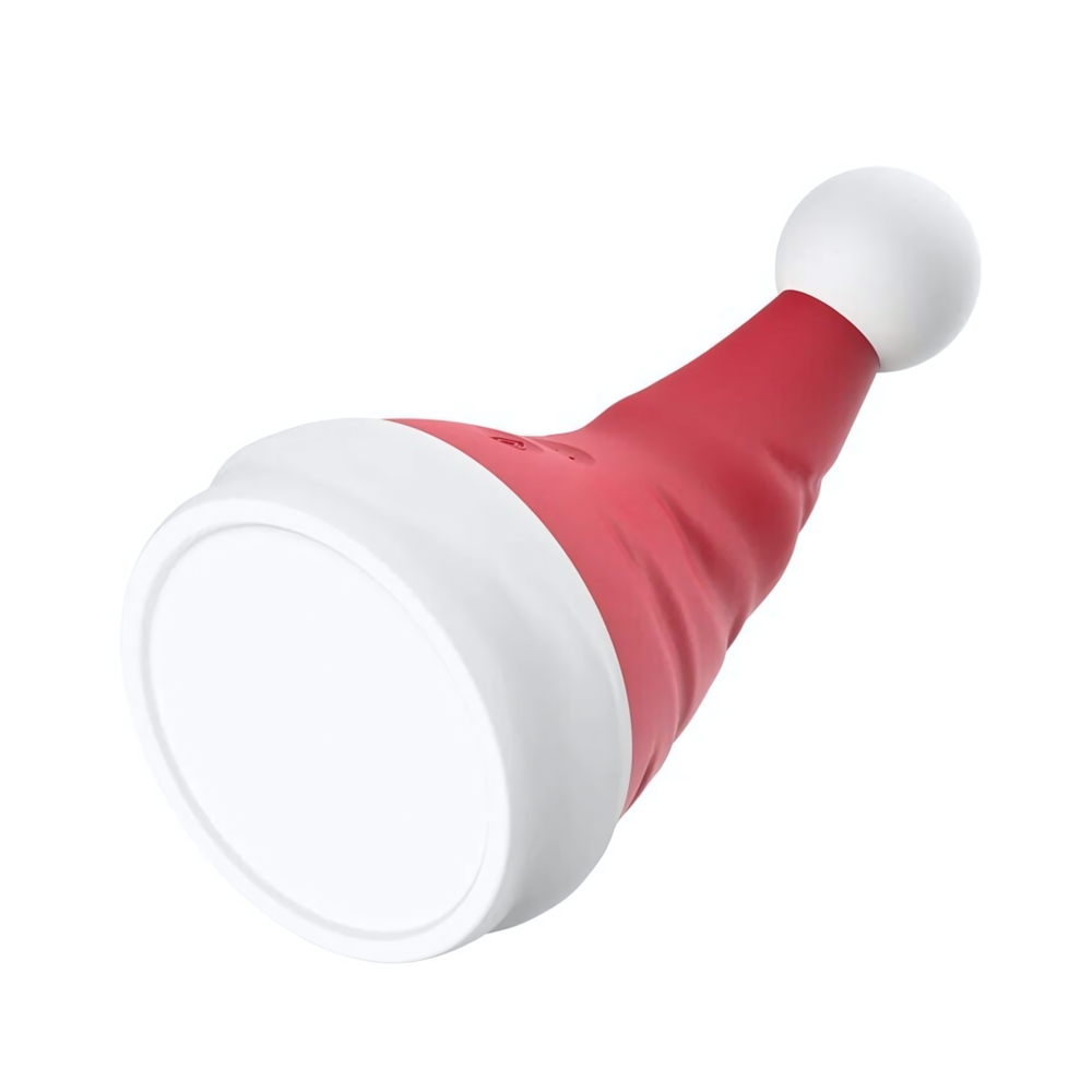 Красный вибростимулятор в форме колпака Magical Santa Hat (Цвет: красный)