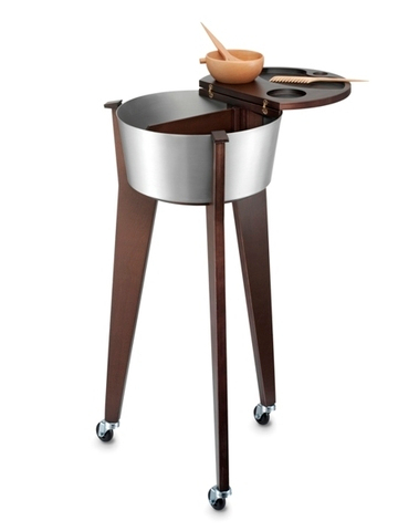 Тележка ICON ALLUMINIO CON GAMBE WENGE