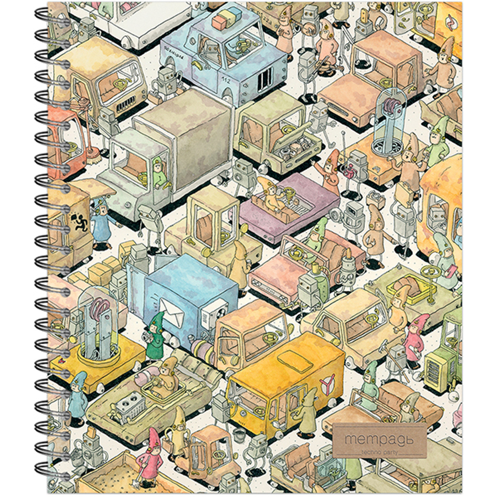 НОВИНКА! Тетрадь общая 48 листов на металлическом гребне "Технодудлинг"