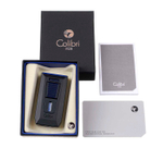 Зажигалка сигарная Colibri Slide (двойное пламя), черно-синяя