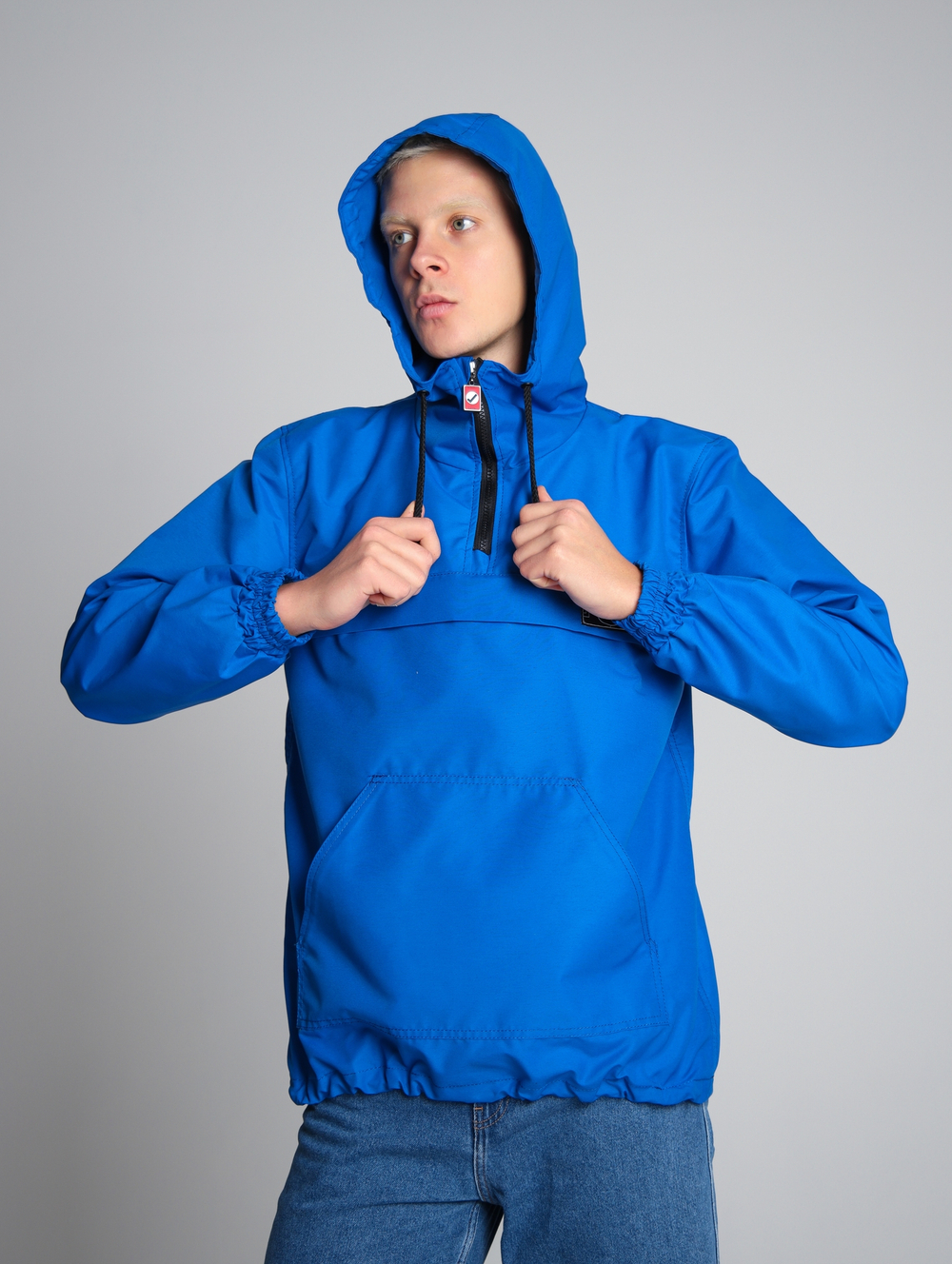 Анорак мужской без утеплителя васильковый Город Горький