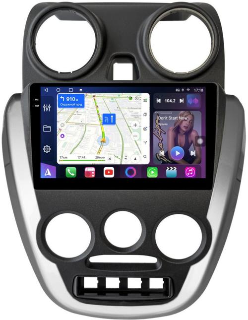 Магнитола для Lada Granta 2011-2018 (большая рамка) - FarCar S500-TS10 монитор 9.5" QLED на Android 14, Быстрая, CarPlay, 4G SIM-слот