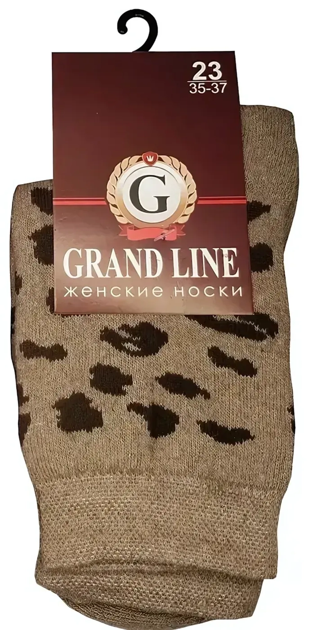 Носки женские тёплые GRAND LINE (ЖТ-67, леопард), ассорти, р. 25