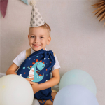 Мешок в садик 33х40, Динозавр (синий)