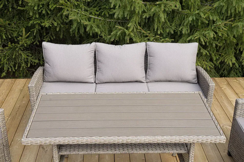 "Мэдисон" обеденная группа из искусственного ротанга, цвет соломенный