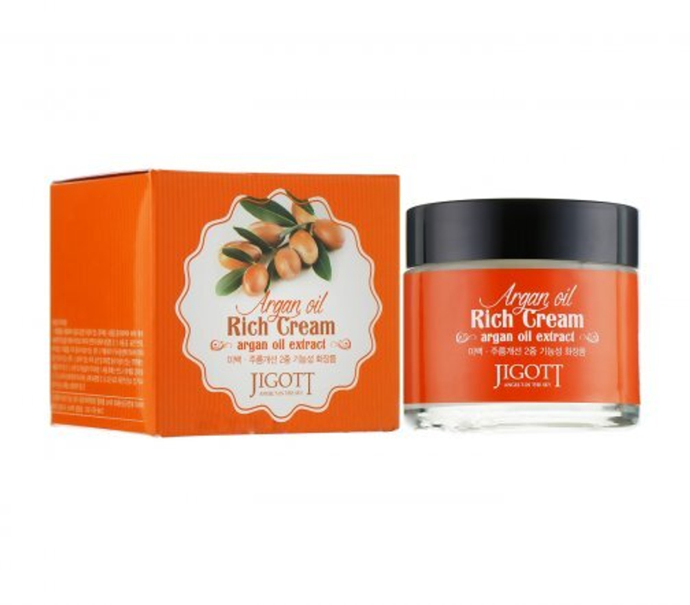 Kрем для лица с аргановым маслом Jigott Argan Oil Rich Cream