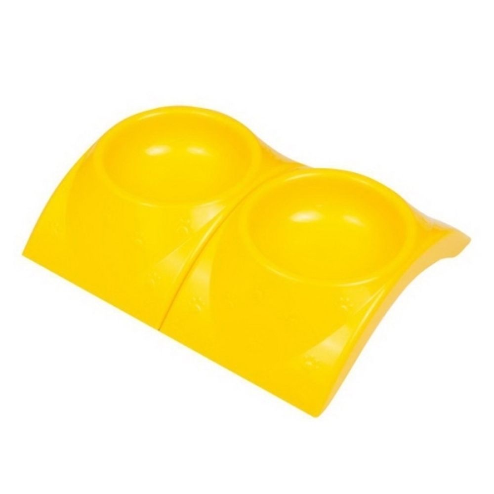 Миска для кошек Котяус Смол двойная, Сибирская кошка, 2*140 мл