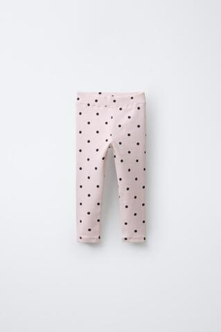 ZARA НАБОР ИЗ ДВУХ ЛЕГИНСОВ С ПРИНТОМ И ОДНОТОННЫХ, ТЕМНО-БОРДОВЫЙ