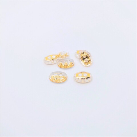Пуговицы №700 20L "Овал" прозрачный/золото