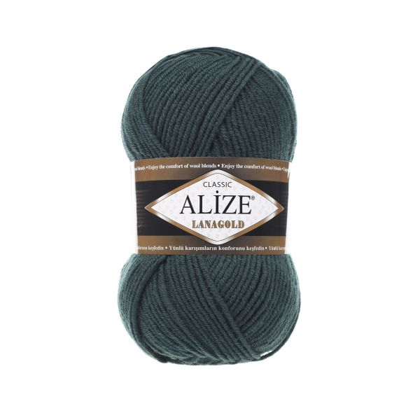 Пряжа Alize (Ализе) Lana Gold / уп.5 мот. по 100 г, 240м, 426 петроль А
