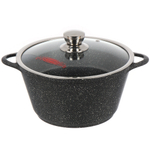 Кастрюля алюм, антиприг, 5 л, крыш стекло, кругл, Горница, Induction Гранит, Ик2732аг, индукц