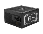 Блок питания MSI 1250W, MAG A1250GL PCIE5, Full Modular, ATX, 80+ GOLD, КПД >90%, Fan 135mm, Черный