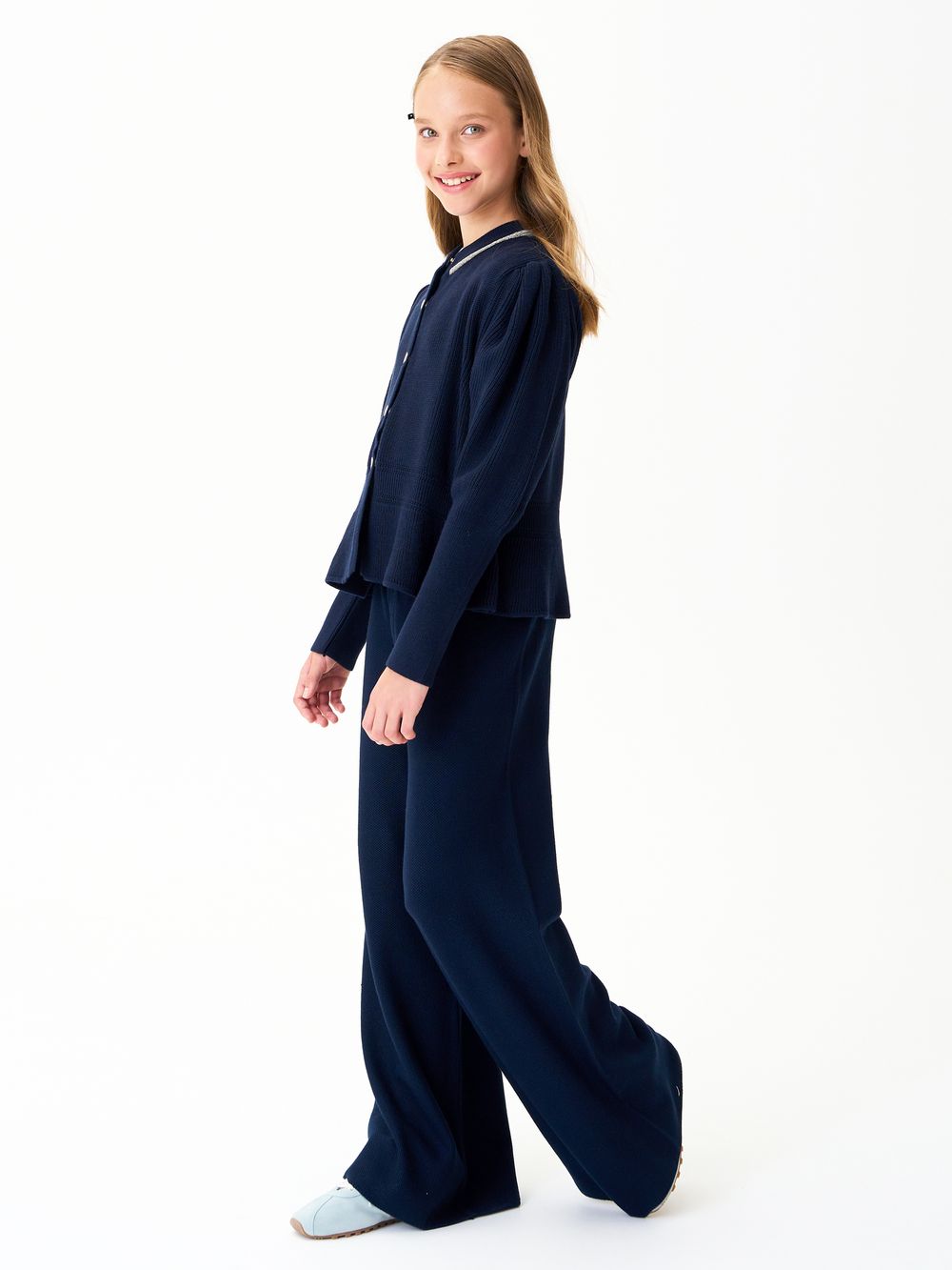 Кардиган для девочки AT1405 синий