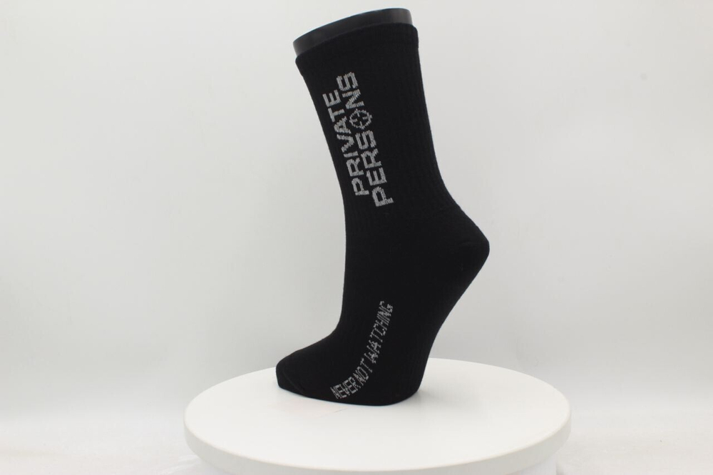 PP LOGO SOCKS BLACK