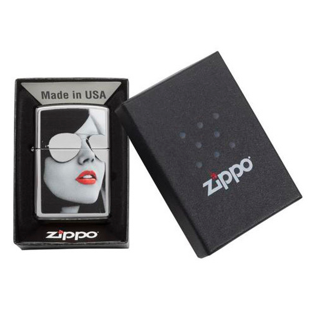 Зажигалка Zippo Golden Design с покрытием High Polish Chrome