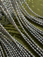 Жемчуг серый натуральный рис 4,4-4,6мм, 5А