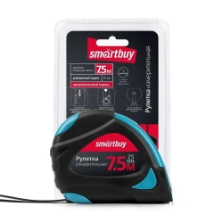 Рулетка измерительная Smartbuy OneTools, 7.5мх25мм, прорезиненный корпус, 2 фиксатора, усиленный зацеп