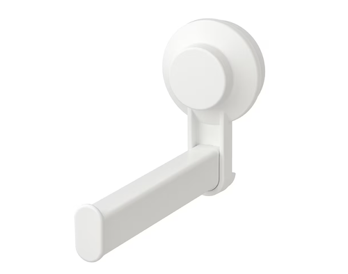 ТИСКЕН TISKEN Держатель для бумаги с присоской, белый