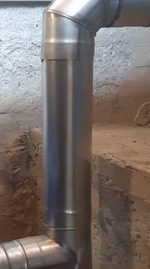 Труба 200 мм нерж. (AISI 409-1 мм.), L-0,5 м ECOFLUE