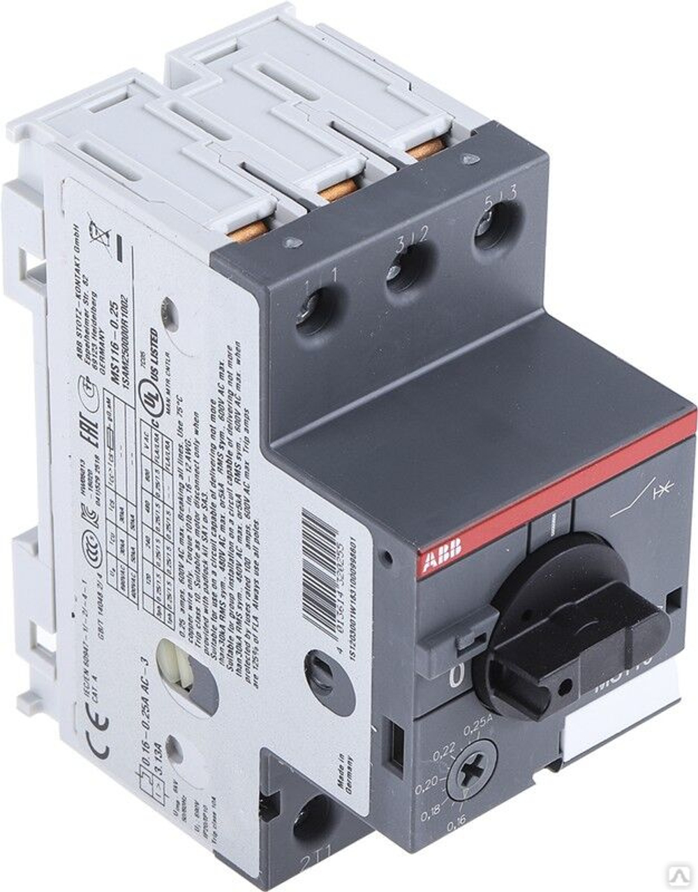 Автоматический выключатель защиты ABB MS116 - 6.3 1SAM250000R1009