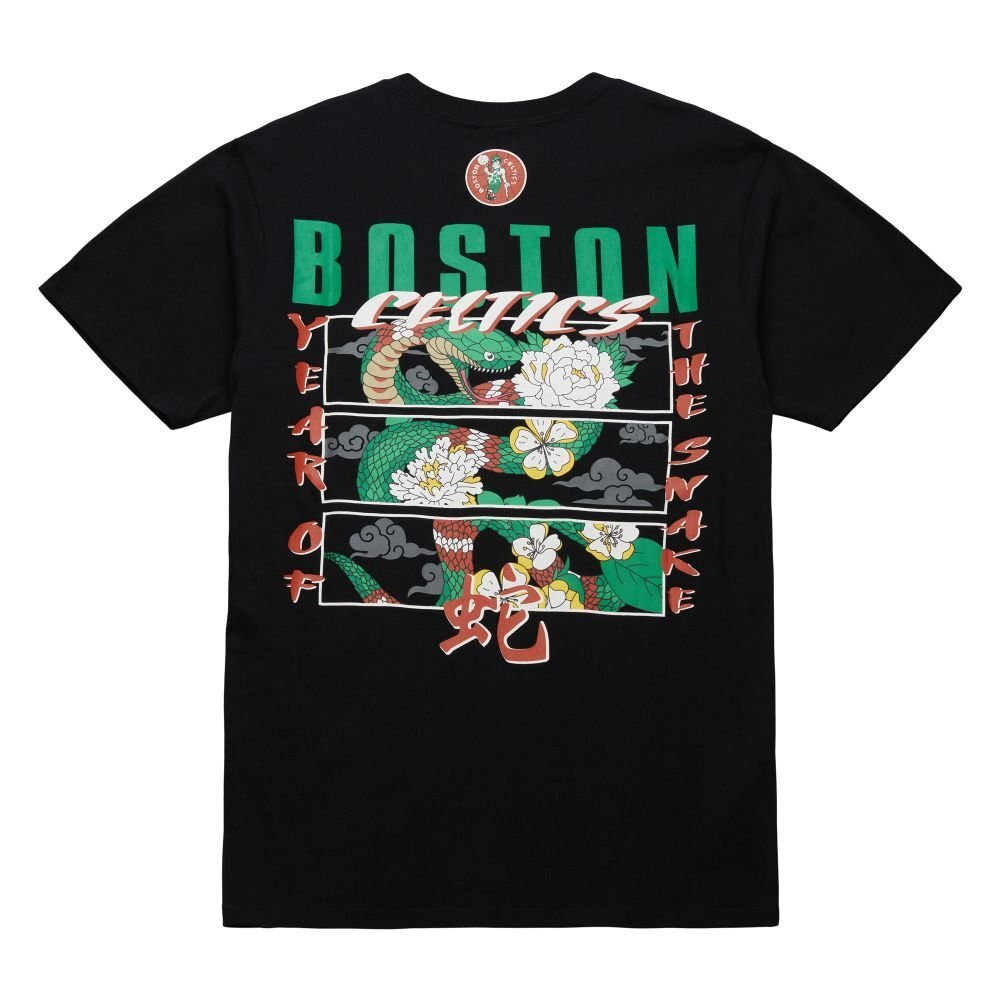 Баскетбольная футболка Mitchell&Ness NBA Asian Heritage Snake Boston Celtics T-shirt Black