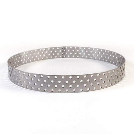 Форма металлическая перфорированная КРУГ h=2,5 d=16 см.