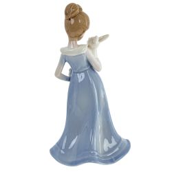 GAEM Фигурка декоративная "Девочка с кроликом", L8 W7 H16 см