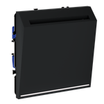 Выключатель встраиваемый VOLTUM S70 карточный 16А, (черный матовый)