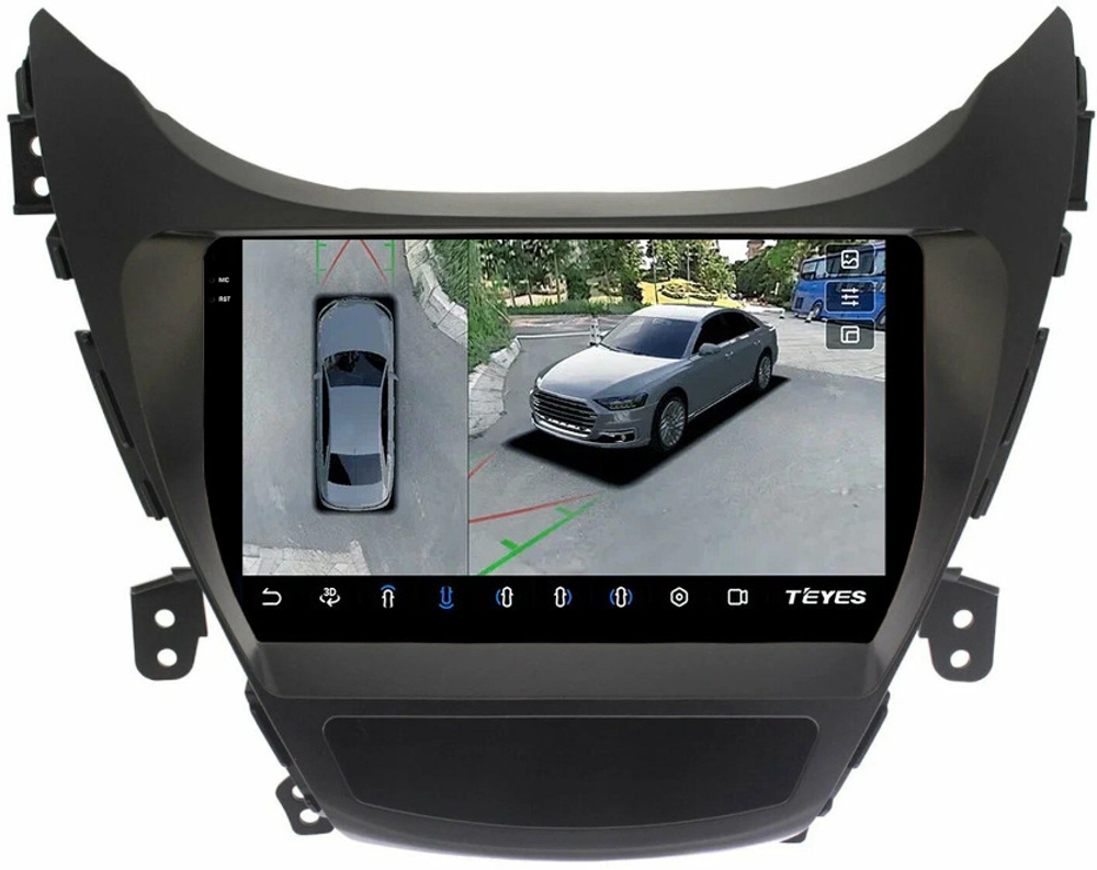 Магнитола для Hyundai Elantra 5 MD 2011-2013 - Teyes CC3-2K-360 на Android 10, 2K QLED, 6Гб+128Гб, CarPlay, 4G SIM-слот, 4 камеры в комплекте