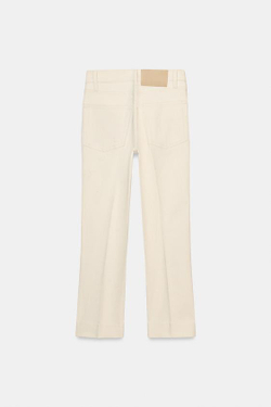 ZARA ДЖИНСЫ BOOTCUT СО СРЕДНЕЙ ПОСАДКОЙ — ZW COLLECTION, ЭКРЮ